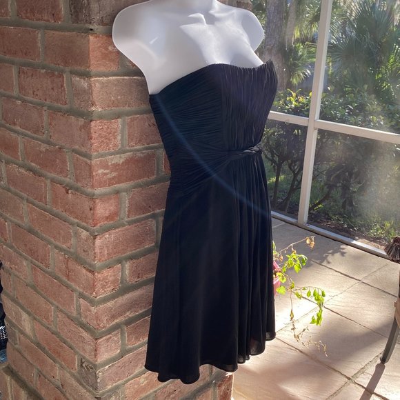 BCBG MaxAzria Black Strapless Mini Dress 2 - Picture 4 of 7